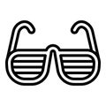 Hiphop eyeglasses icon, outline style