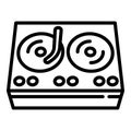 Hiphop swag player icon, outline style