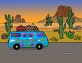 Hippie Camper Van Freedom Road Trip