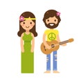 Hippie couple Royalty Free Stock Photo