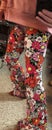 Hippie flower 1960s bellbottom pants, PEACE