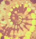 Hippie Multi Roll. Yellow Color Tie Dye Texture for Material