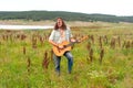 Hippie musiciant Royalty Free Stock Photo