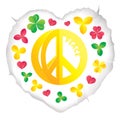 Hippie peace symbol Royalty Free Stock Photo