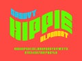 Hippie psychedelic font