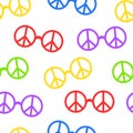 Hippie seamless pattern