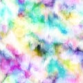Seamless seventies tie dye bokeh texture. Hippie summer repeat background with ink dyed effect.