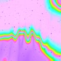 Hippie tie dye effect rainbow effect on pink background with stars, liquid wave in party birthday paper, party chaotic in soft bab