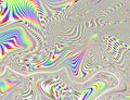 Hippie Trippy Psychedelic Rainbow Background LSD Colorful Wallpaper. Abstract Hypnotic Illusion. Hippie Retro Texture