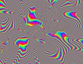 Hippie Trippy Psychedelic Rainbow Background LSD Colorful Wallpaper. Abstract Hypnotic Illusion. Hippie Retro Texture