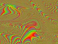 Hippie Trippy Psychedelic Rainbow Background LSD Colorful Wallpaper. Abstract Hypnotic Illusion. Hippie Retro Texture Royalty Free Stock Photo