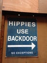 Hippies use backdoor Royalty Free Stock Photo