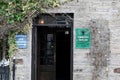 Sign at Green Dragon Inn on Route to Hardraw Force Waterfall, North Yorkshire, England, UK Royalty Free Stock Photo