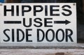 Hippies use side door Royalty Free Stock Photo