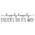 Hippity hoppity Easter on its way. Easter vector quote. Royalty Free Stock Photo
