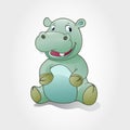 This is a hippo baby cartoon character.