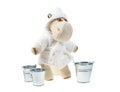 Hippo doll with buckets Royalty Free Stock Photo