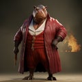 Hippo Fashion: A Stylish And Realistic Harry Potter Inspired 8k Design Royalty Free Stock Photo