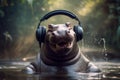 Hippo headphones. Generate Ai