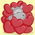 Hippo in hearts