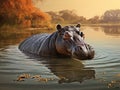 Hippo in lake Royalty Free Stock Photo