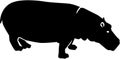 Hippo Silhouette vector