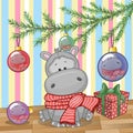 Hippo under the tree