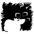 Hippo vector hippopotamus animal mammal illustration cartoon cute Royalty Free Stock Photo