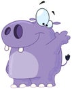 Hippo waving Royalty Free Stock Photo