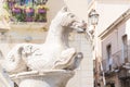 Hippocampus fountain in Taormina