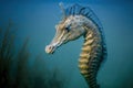Hippocampus guttulatus, a long snouted seahorse, in the Adriatic Sea, Croatia