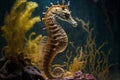 Hippocampus guttulatus, a Mediterranean Seahorse, in a saltwater aquarium