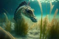 Hippocampus jayakari in the seagrass meadow, a seahorse Royalty Free Stock Photo