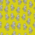 Seahorse seamless pattern background