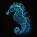 Hippocampus. Vector illustration of a stylized sea horse.