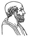 Hippocrates, vintage illustration