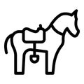 Hippodrome horse icon outline vector. Race sport