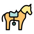 Hippodrome horse icon vector flat