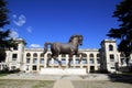 hippodrome of Milan with the Leonardo's horse statue Royalty Free Stock Photo