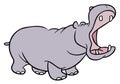 Hippopotamus cartoon illustration