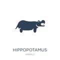 hippopotamus icon in trendy design style. hippopotamus icon isolated on white background. hippopotamus vector icon simple and Royalty Free Stock Photo