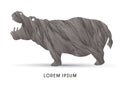 Hippopotamus silhouette graphic
