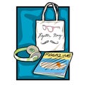 Hipster accessories clip art