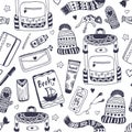 Hipster accessories seamless pattern. What is my