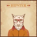 hipster animal charcter