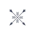 Hipster arrow premium logo. Arrowhead minimal badge hipster logo icon