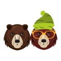 Hipster bears cool sketch
