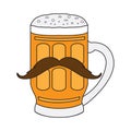 Hipster beer icon