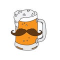 Hipster beer icon