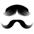 Hipster Black Mustache Icon Isolated on White Background Royalty Free Stock Photo